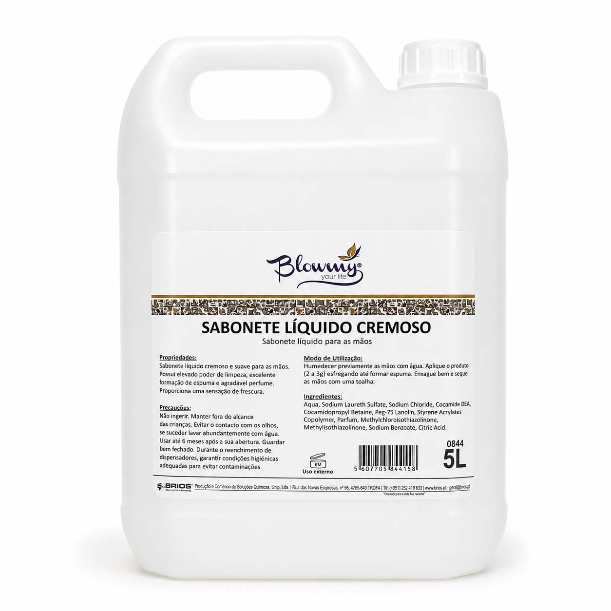 Blowmy Sabonete Líquido Cremoso – Sabonete Suave para Higiene Diária das Mãos 5L