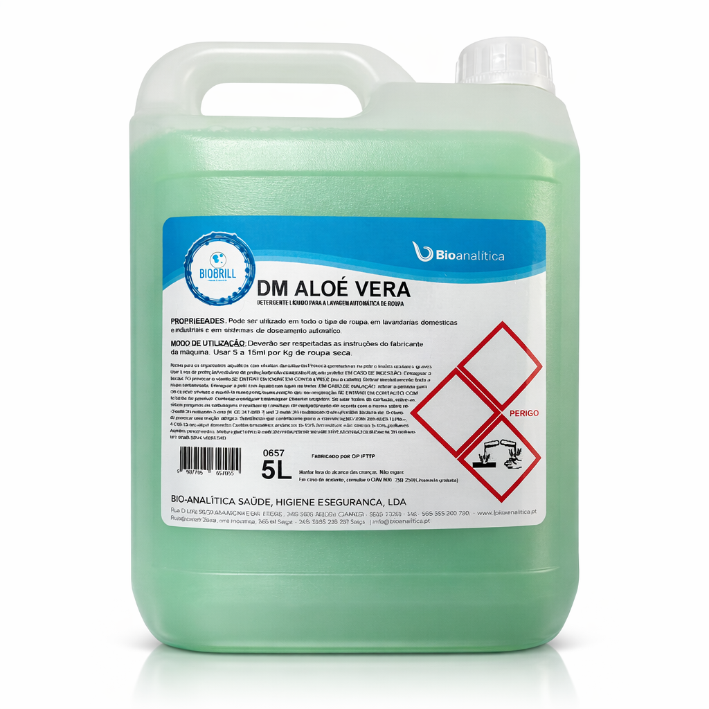 BioBrill DM Aloe Vera – Detergente Líquido para Lavagem Automática de Roupa