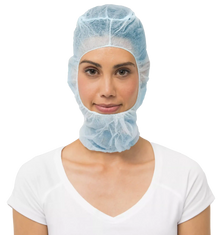 Santex Gorro Integral Polipropileno Azul – Proteção Higiénica Descartável