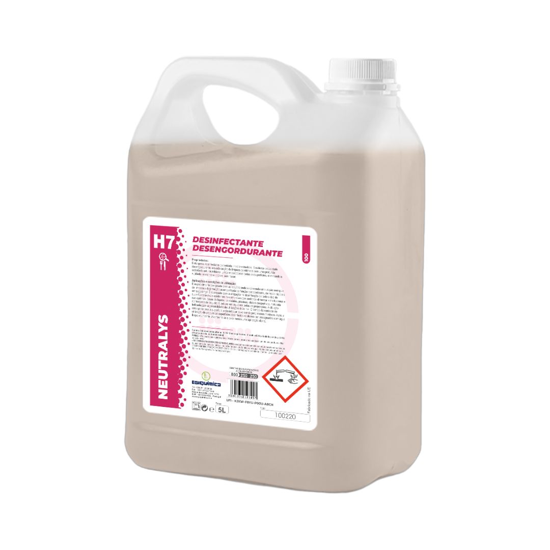 Egiquímica H7 Neutralys - Desinfetante Desengordurante para Superfícies