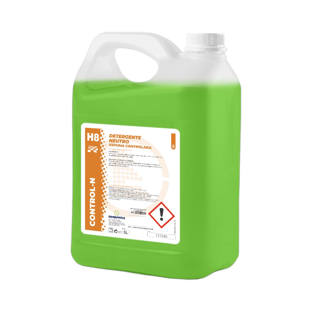Egiquímica H8 Control-N - Detergente Neutro de Espuma Controlada para Superfícies