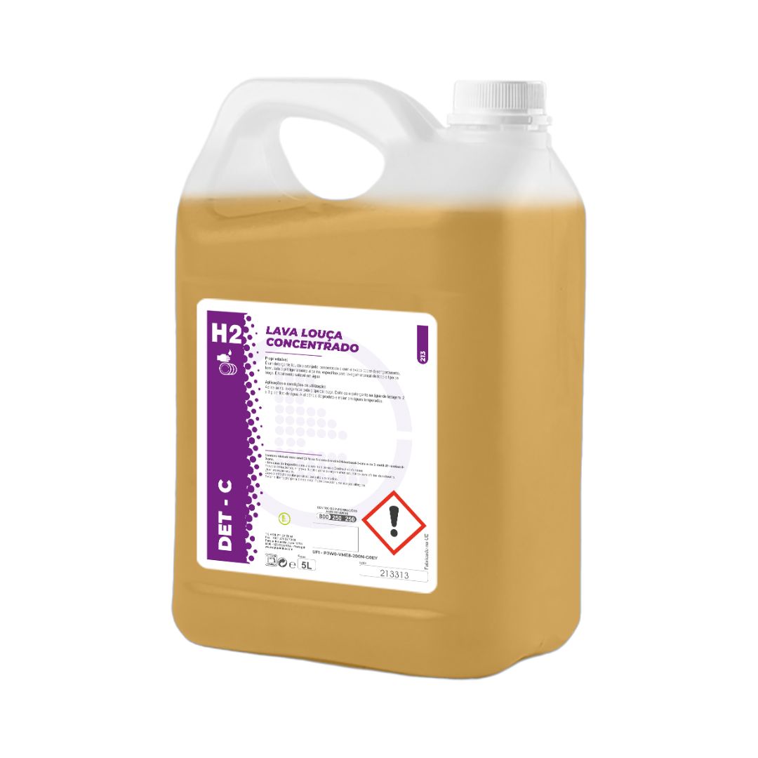 Egiquímica H2 Det-C - Lava Louça Concentrado para Lavagem Manual Profissional