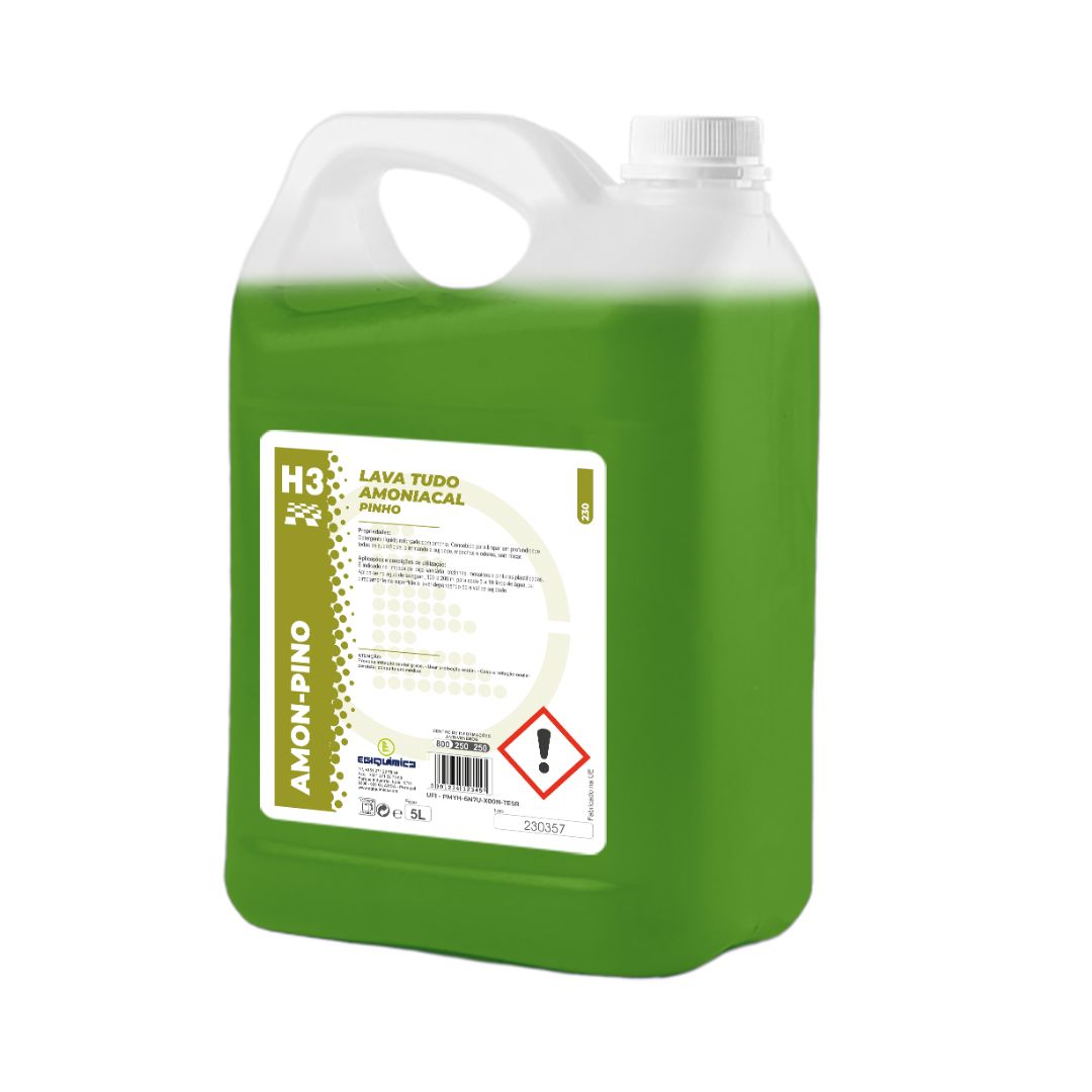 Egiquímica H3 Amon-Clean Pinho - Lava Tudo Amoniacal para Superfícies 5L