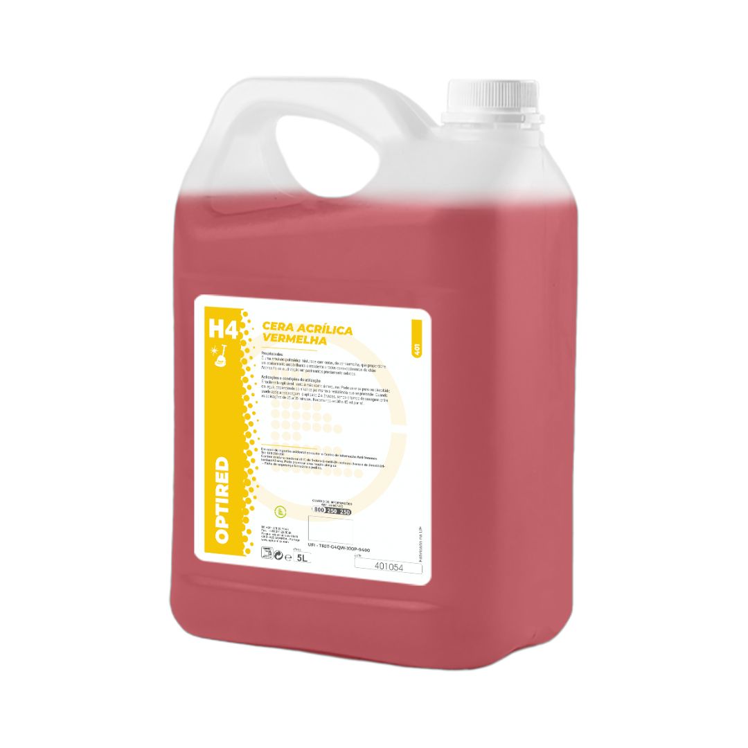 Egiquímica H4 Optired - Cera Acrílica Vermelha para Polimento de Pavimentos