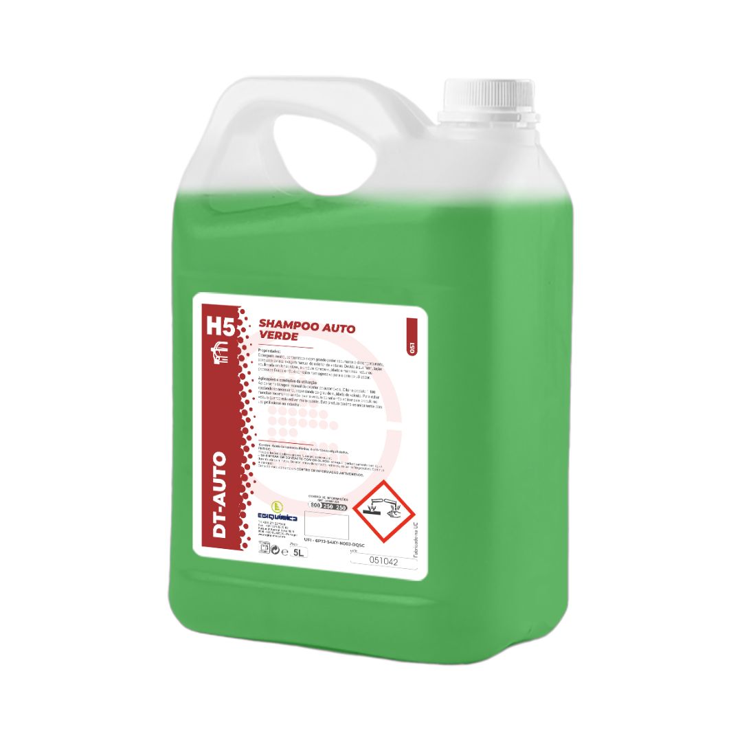 Egiquímica H5 DT-Auto – Shampoo Neutro Verde para Lavagem Manual de Automóveis