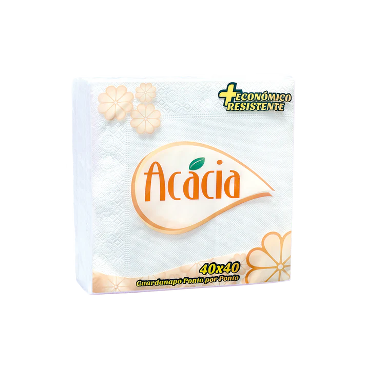 Guardanapo Acácia 40x40 PP em Caixa de 24 Maços para Refeições com Elegância