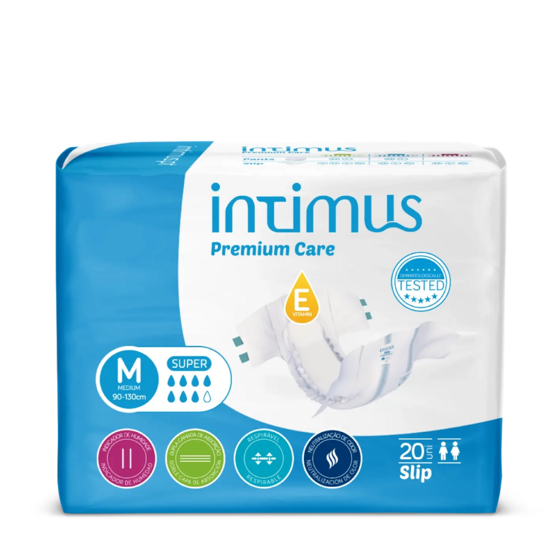 Intimus Fraldas Premium Care em Embalagens de 20 unidades