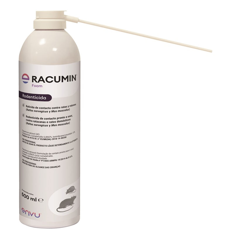 Envu Racumin Foam – Rodenticida em Espuma de Contacto para Controlo de Ratos e Ratazanas