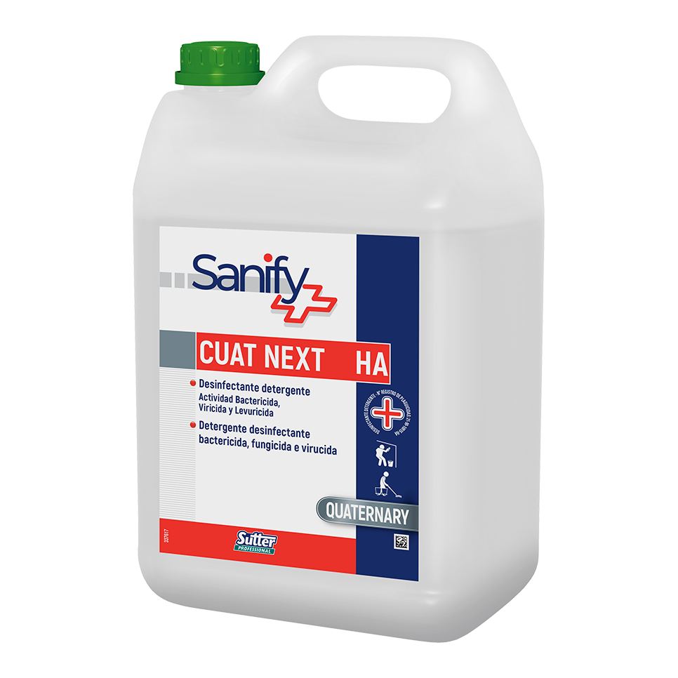 Sutter Cuat Next detergente desinfetante bactericida fungicida e virucida sem perfume para superfícies laváveis