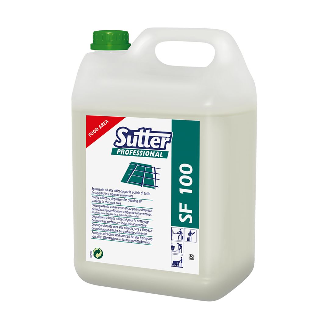 Sutter S.F. 100 - Desengordurante de Alta Eficácia para Superfícies Alimentares com Uso Manual ou Mecânico