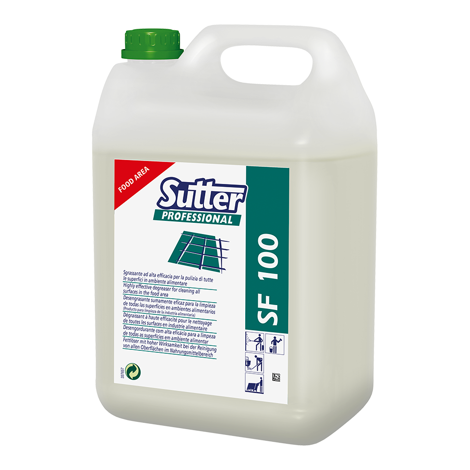 Sutter S.F. 100 – Desengordurante Profissional para Superfícies Alimentares HACCP 5kg