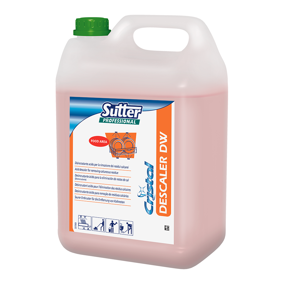 Sutter Descaler DW desincrustante ácido para remoção rápida de calcário em máquinas de lavar loiça e roupa