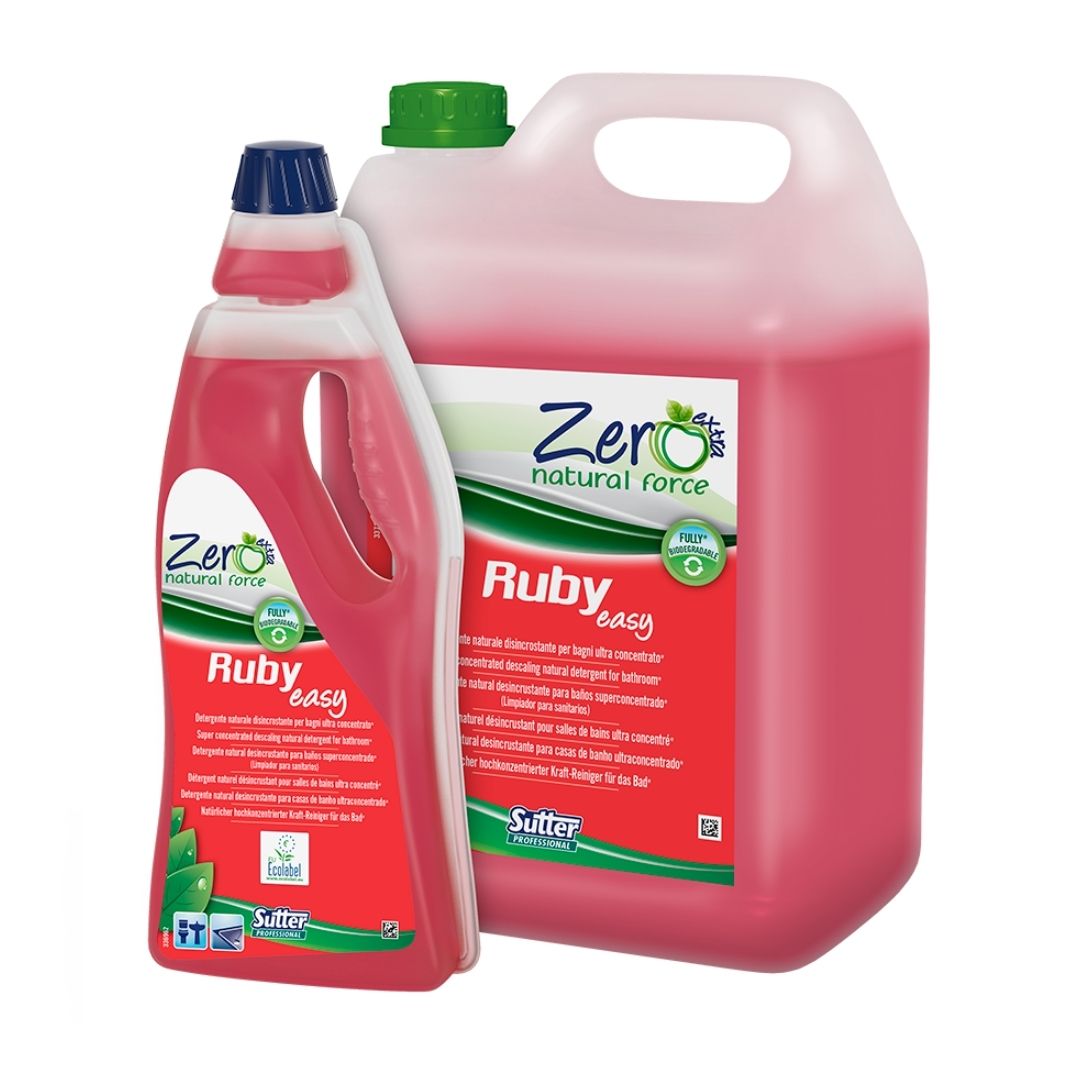 Sutter Ruby Easy - Detergente Natural Anticalcário Superconcentrado para Casas de Banho com Prevenção de Incrustações