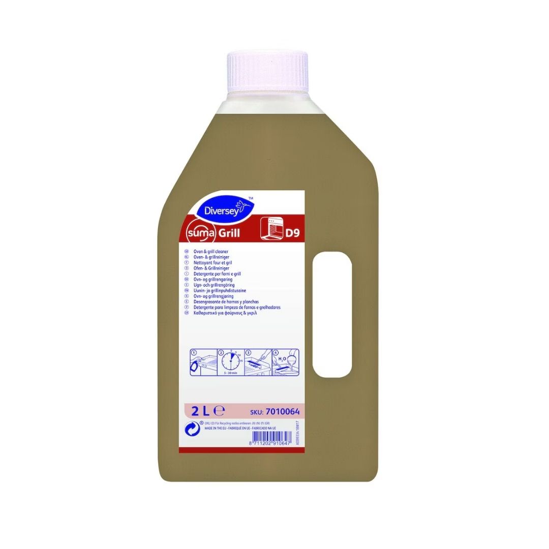 Diversey Suma Grill D9 - Detergente Alcalino Desengordurante para Fornos, Grelhas e Fritadeiras