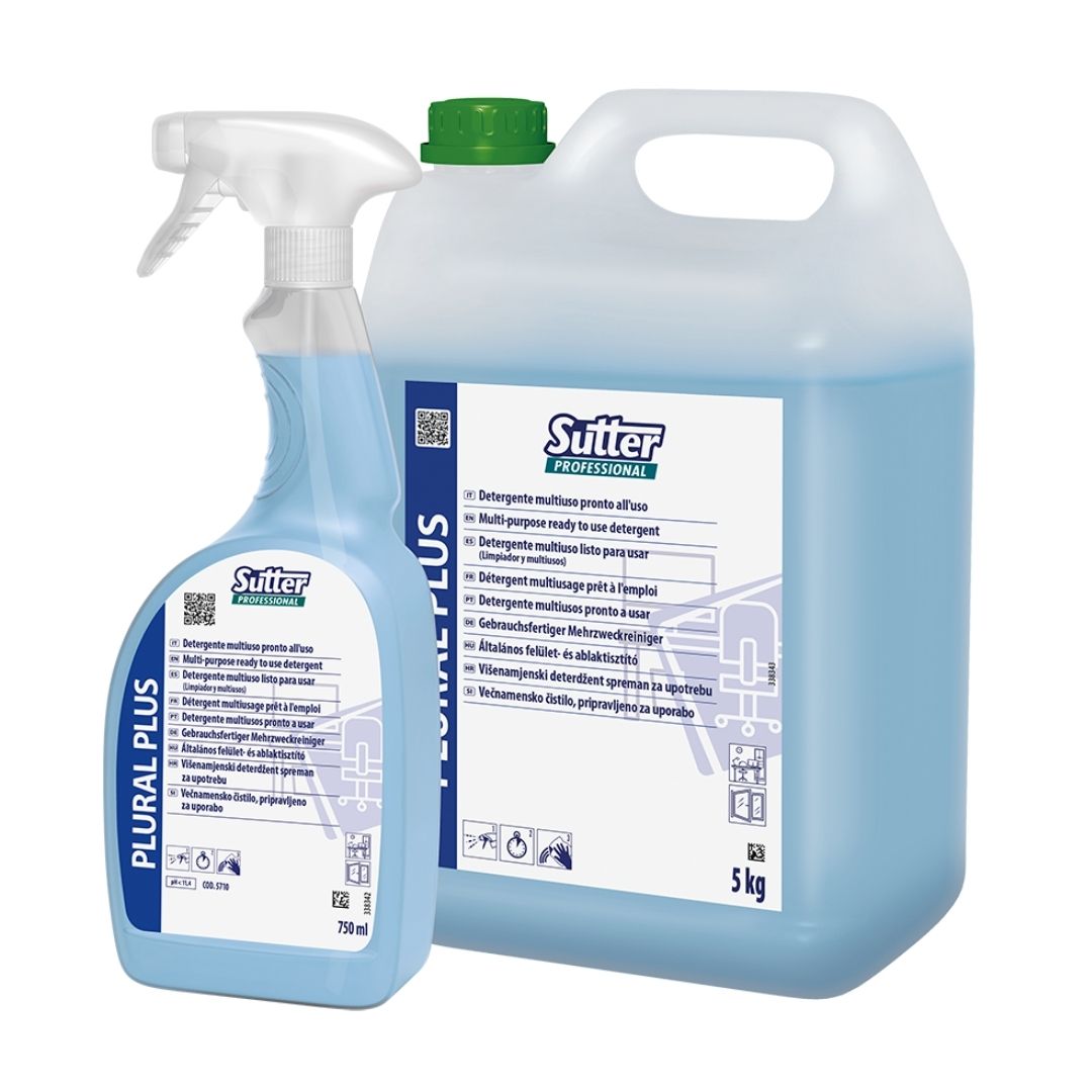 Sutter Plural Plus detergente multiusos concentrado pronto a usar para superfícies laváveis com ação intensiva