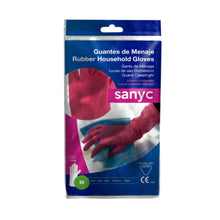 Sanyc Luva de Limpeza em Latéx Flocada Rosa Uso Profissional