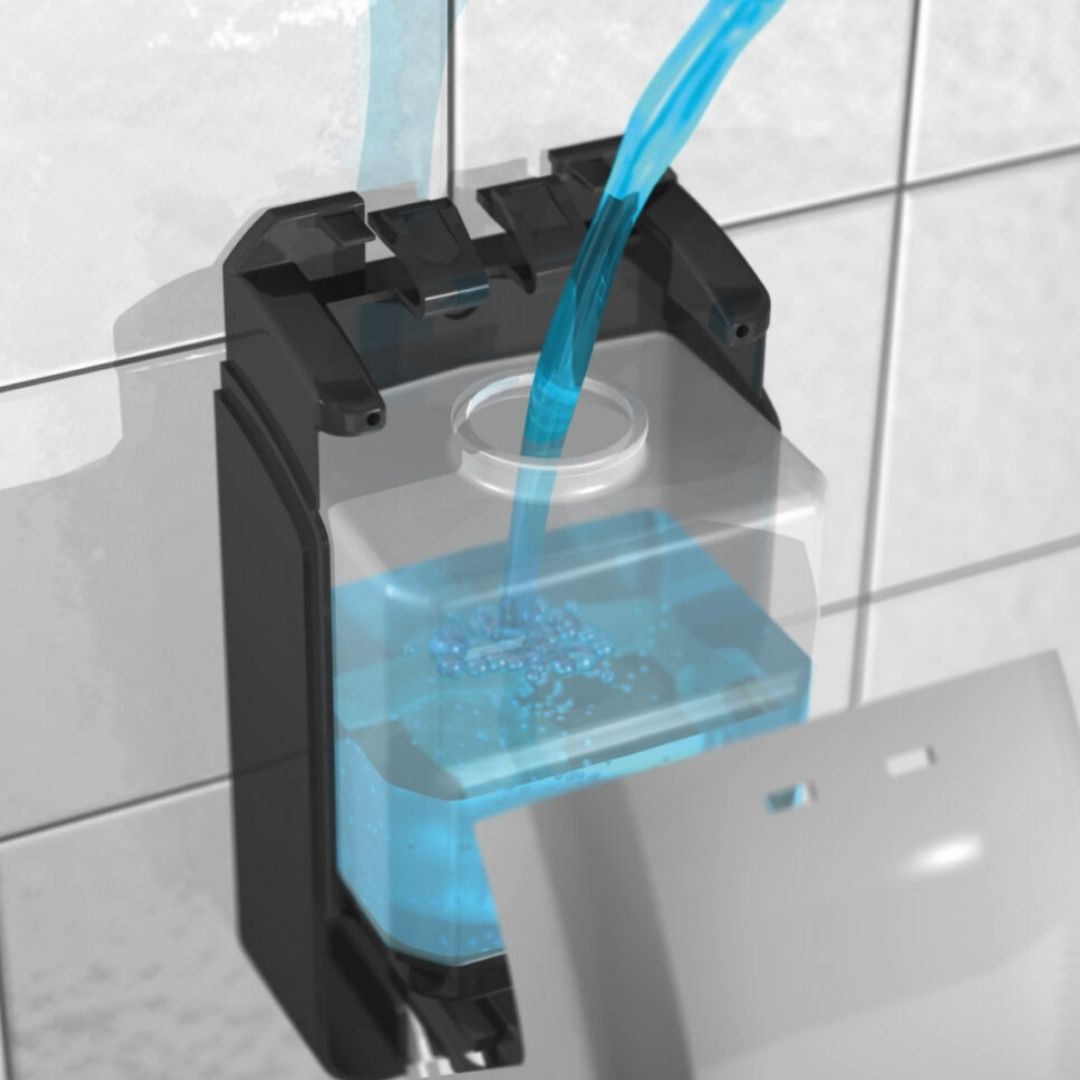 Saboneteira Cleanline Preta (Gel)