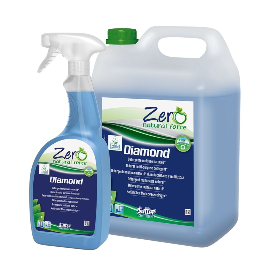 Sutter Diamond - Detergente Natural Multiusos para Vidros e Superfícies Laváveis com Ação Antirredepositante