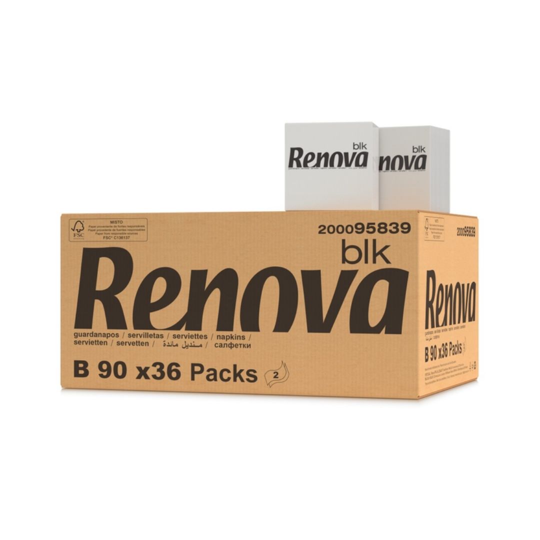 Renova Guardanapo BLK 2 Folhas 22x22