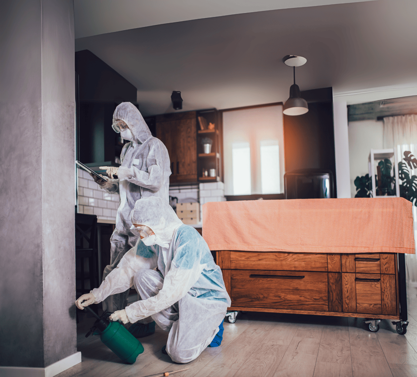 Execução do serviço de controlo de pragas em ambiente interior, com aplicação segura e monitorizada por técnicos especializados.