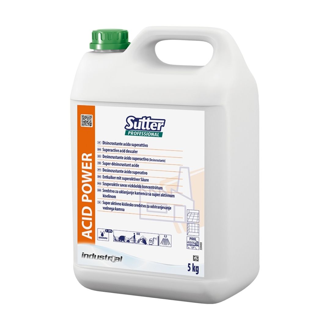 Sutter Acid Power desincrustante ácido superativo para remoção de calcário, cimento e resíduos difíceis