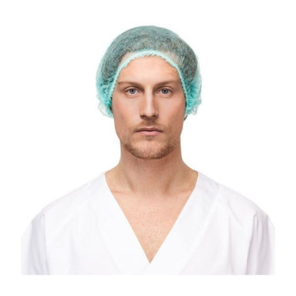 Touca clip em polipropileno para proteção capilar em Embalagens de 100 Unidades