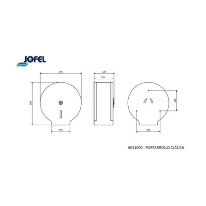 Porta Rolos em Inox Jofel