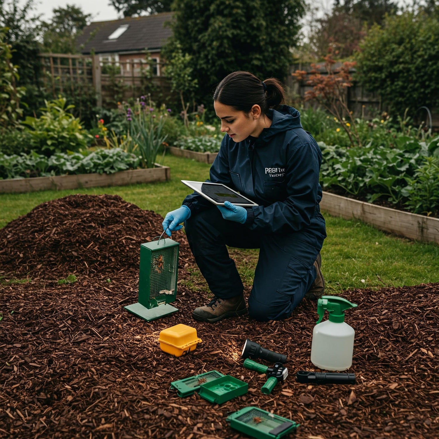 Prevenção e manutenção no controlo de pragas, com monitorização contínua e colocação de armadilhas em espaço exterior.